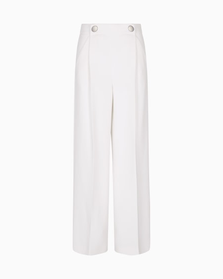 a|x armani exchange Single-pleat silk crêpe cady trousers