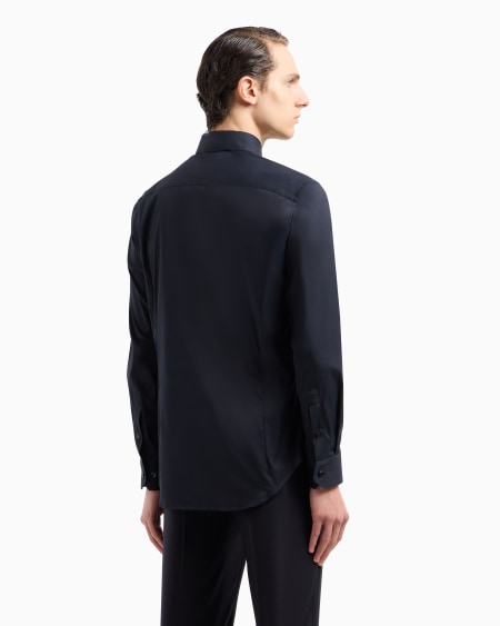 A|x Armani Exchange Slim-fit Shirt In Cotton Poplin