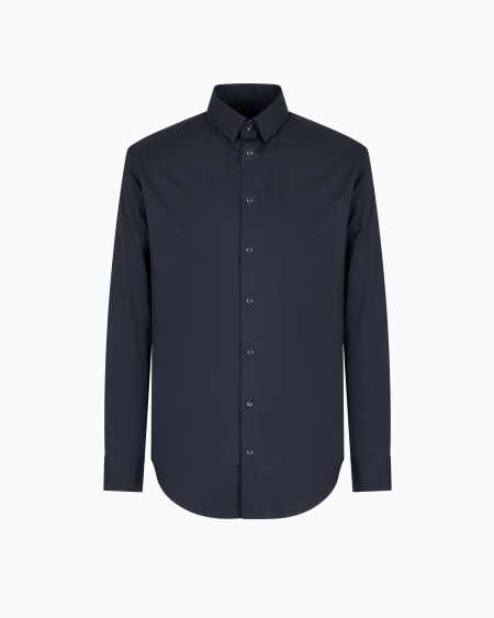 a|x armani exchange Slim-fit shirt in cotton poplin