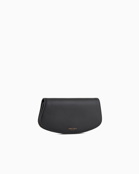 A|x Armani Exchange Small Leather Shoulder Clutch Bag