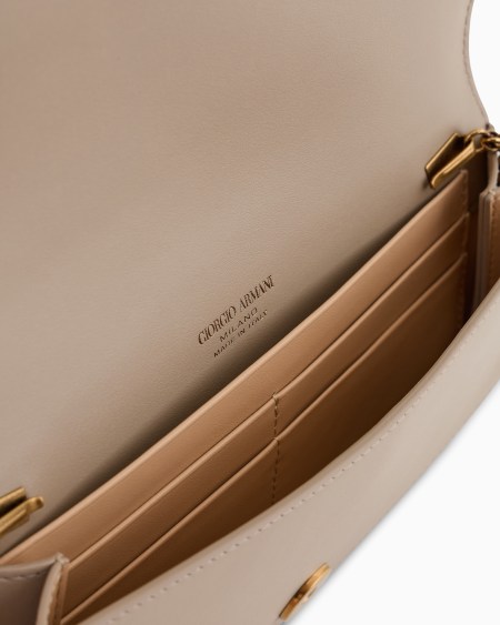 A|x Armani Exchange Small Leather Shoulder Clutch Bag