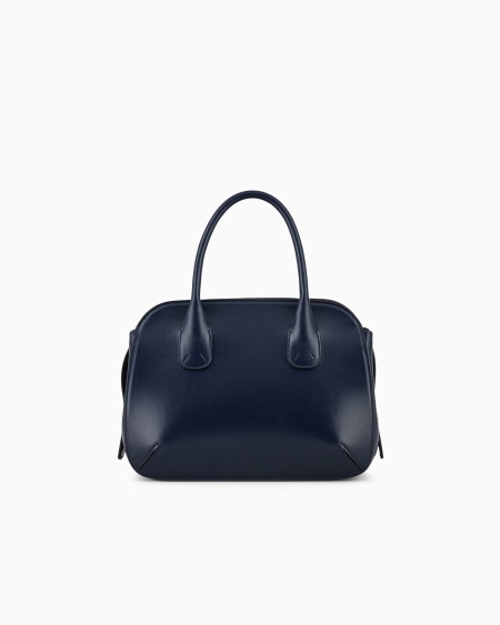 A|x Armani Exchange Small Palmellato-leather La Prima Boston Bag