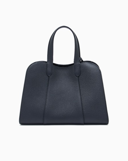 A|x Armani Exchange Small Tote Bag In Pebbled Leather