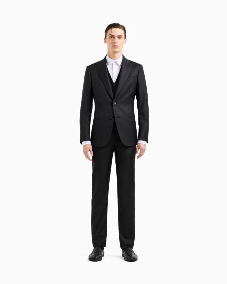 A|x Armani Exchange Soho Line Dress In Wool And Cashmere