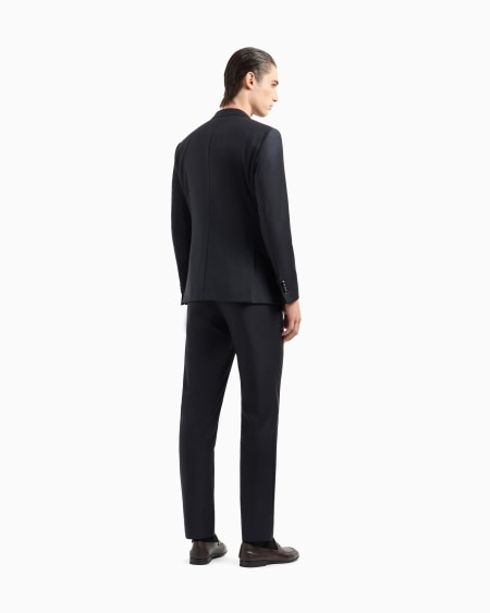 A|x Armani Exchange Soho Line Single-breasted Suit In Wool And Cashmere