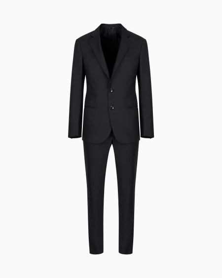 a|x armani exchange Soho Line single-breasted suit in wool and cashmere