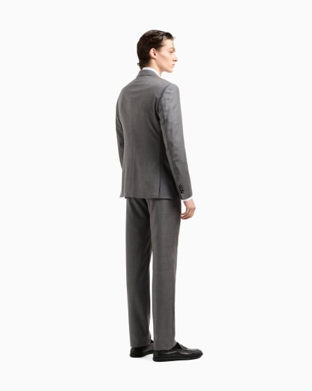 A|x Armani Exchange Soho Line Single-breasted Suit In Wool And Cashmere