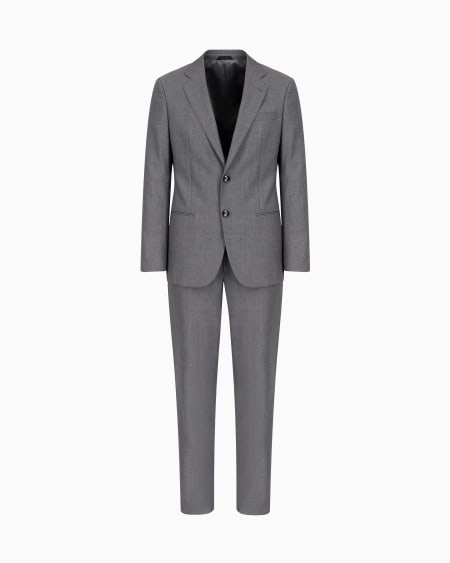 a|x armani exchange Soho Line single-breasted suit in wool and cashmere