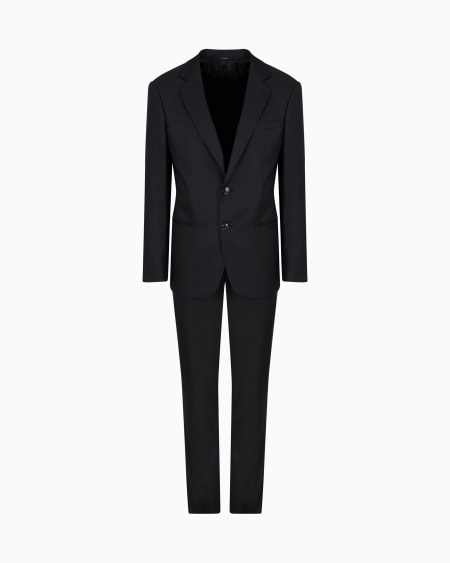 a|x armani exchange Soho Line single-breasted suit in wool and cashmere