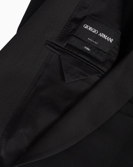A|x Armani Exchange Soho Line Single-breasted Tuxedo In Wool Crêpe
