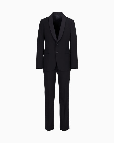 a|x armani exchange Soho Line single-breasted tuxedo in wool crêpe