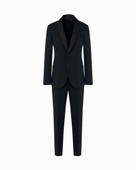 a|x armani exchange Soho Line single-breasted tuxedo in wool crêpe