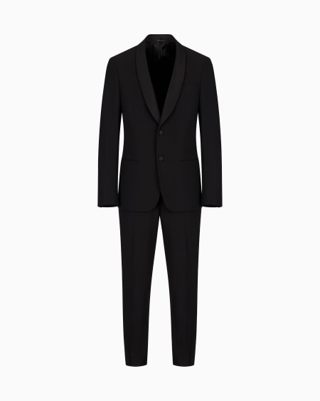a|x armani exchange Soho Line single-breasted tuxedo in wool crêpe