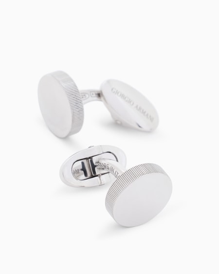 A|x Armani Exchange Sterling Silver Cufflinks With Milleraies Insert