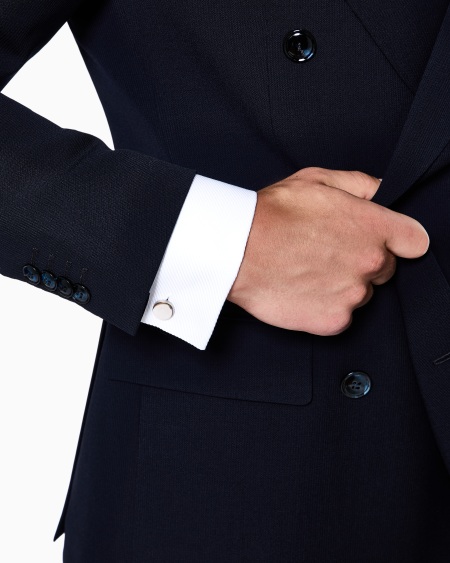 A|x Armani Exchange Sterling Silver Cufflinks With Milleraies Insert