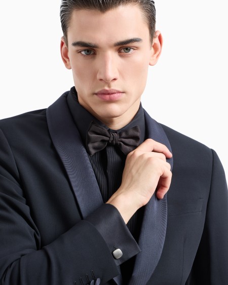 A|x Armani Exchange Sterling Silver Round Cufflinks