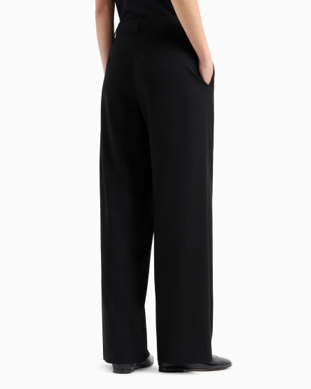 A|x Armani Exchange Straight-cut Flowing Wool Trousers