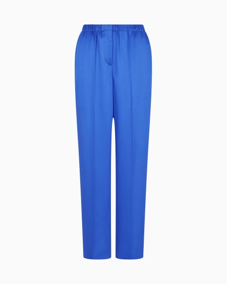 a|x armani exchange Straight-cut trousers in double silk satin