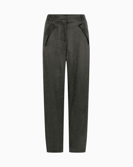 a|x armani exchange Straight-cut viscose and cupro trousers