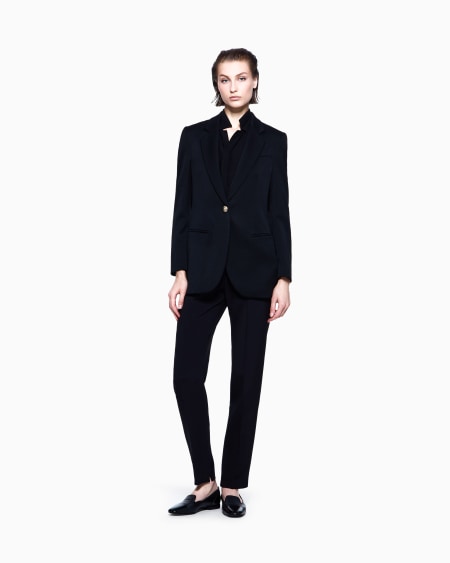 A|x Armani Exchange Straight-leg Trousers In Viscose Cady