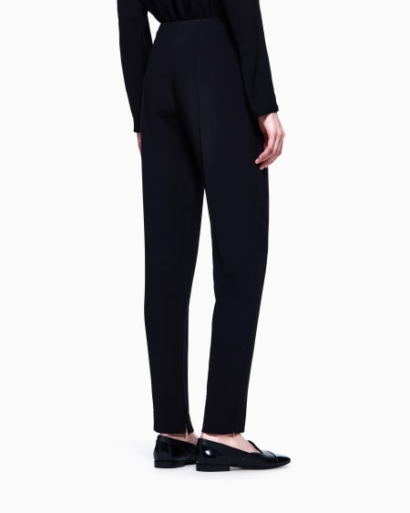 A|x Armani Exchange Straight-leg Trousers In Viscose Cady