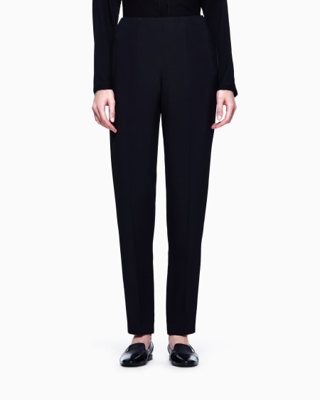 A|x Armani Exchange Straight-leg Trousers In Viscose Cady