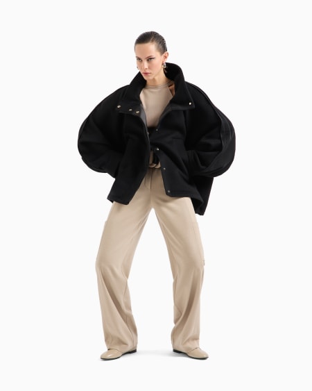 A|x Armani Exchange Straight-legged Trousers In Wool Double Jersey