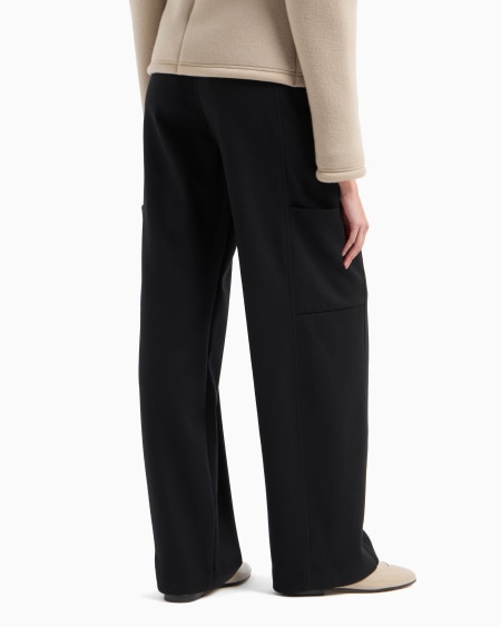 A|x Armani Exchange Straight-legged Trousers In Wool Double Jersey