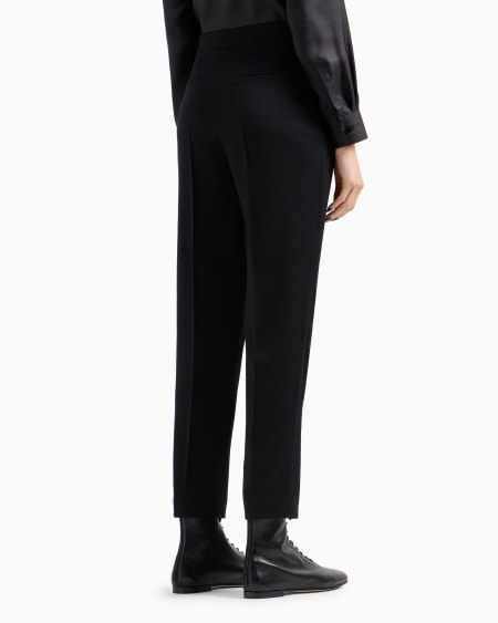 A|x Armani Exchange Straight Trousers In Virgin Wool
