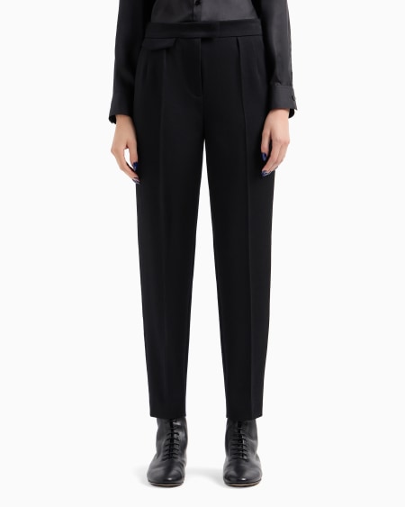A|x Armani Exchange Straight Trousers In Virgin Wool