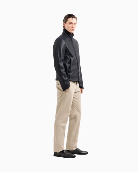 A|x Armani Exchange Stretch Cashmere And Cotton Trousers