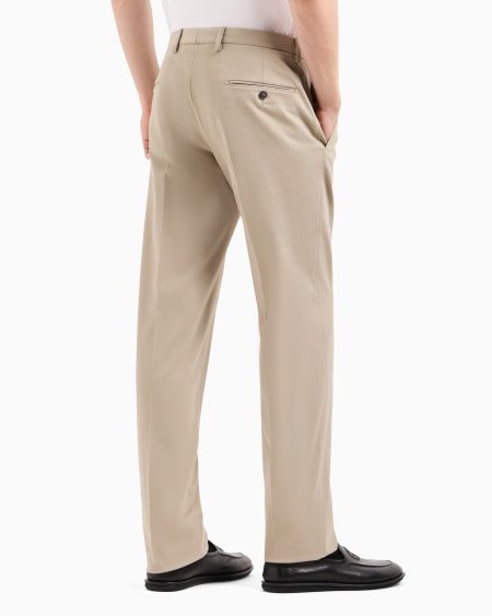 A|x Armani Exchange Stretch Cashmere And Cotton Trousers