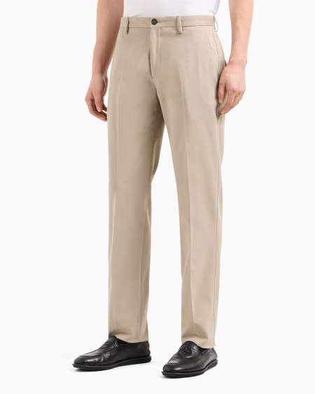 A|x Armani Exchange Stretch Cashmere And Cotton Trousers
