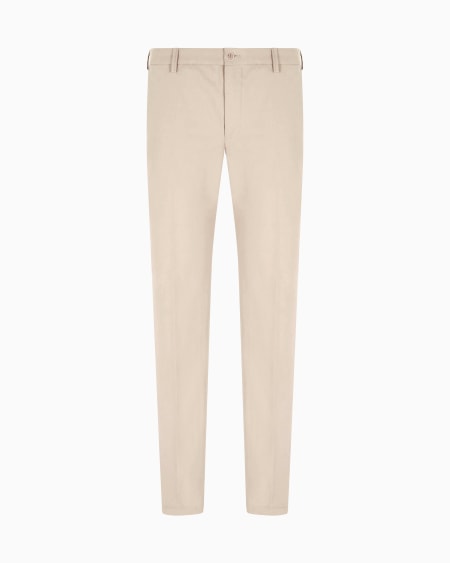 a|x armani exchange Stretch cashmere and cotton trousers
