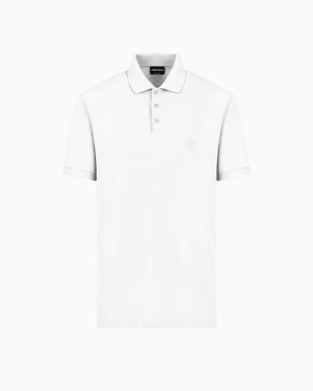 a|x armani exchange Stretch cotton piqué polo shirt