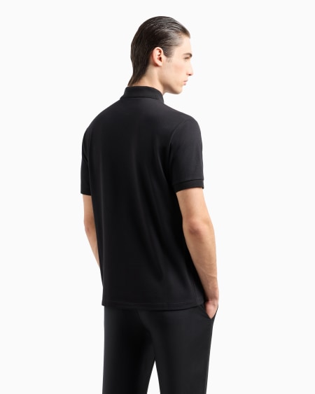 A|x Armani Exchange Stretch Cotton Piqué Polo Shirt