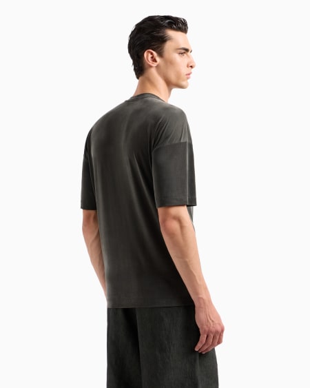 A|x Armani Exchange Stretch Cupro Oversized Crew-neck T-shirt