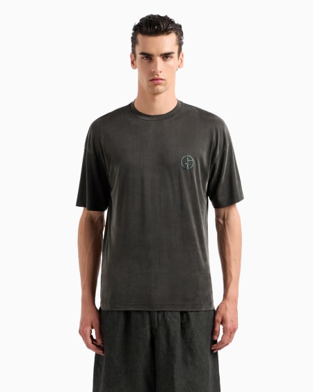 A|x Armani Exchange Stretch Cupro Oversized Crew-neck T-shirt
