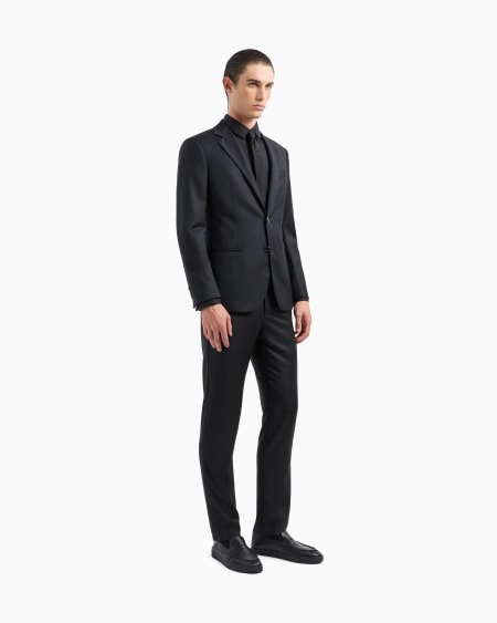 A|x Armani Exchange Stretch Fabric Shirt With Collar Stays