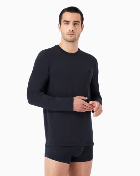 A|x Armani Exchange Stretch-jersey Loungewear Long-sleeved T-shirt