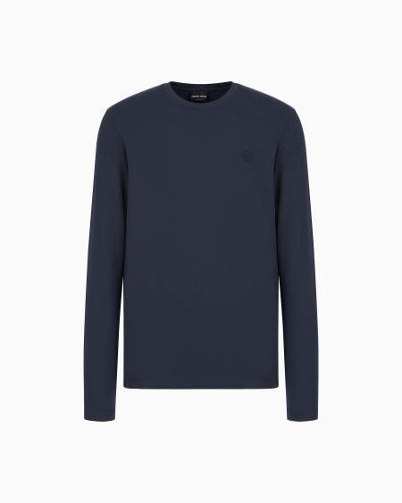 a|x armani exchange Stretch-jersey loungewear long-sleeved T-shirt