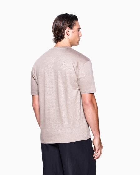 A|x Armani Exchange Stretch-linen Crew-neck T-shirt