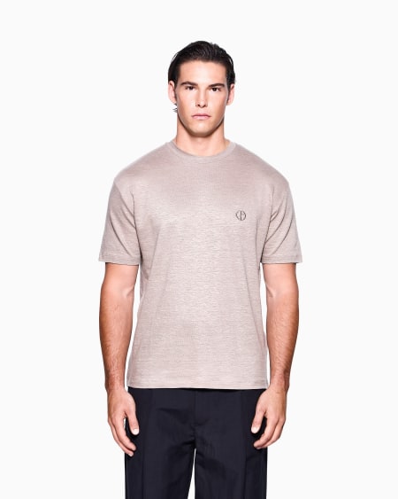 A|x Armani Exchange Stretch-linen Crew-neck T-shirt
