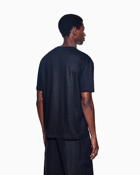 A|x Armani Exchange Stretch-linen Crew-neck T-shirt