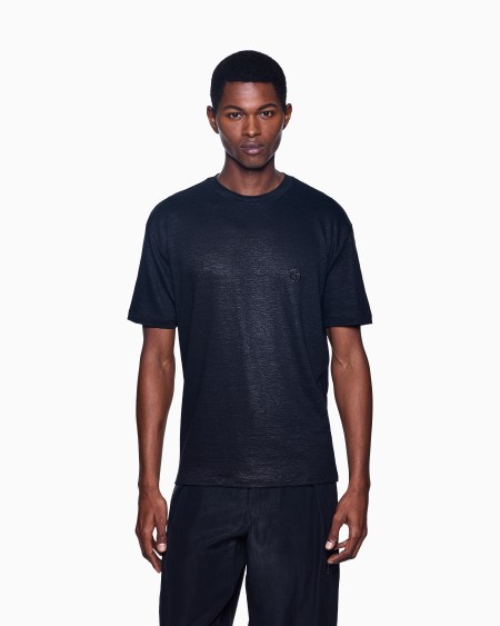A|x Armani Exchange Stretch-linen Crew-neck T-shirt