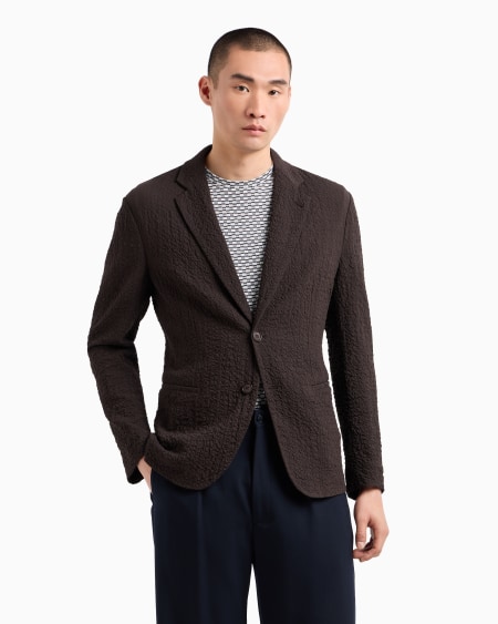 A|x Armani Exchange Stretch Virgin Wool Single-breasted Jacket