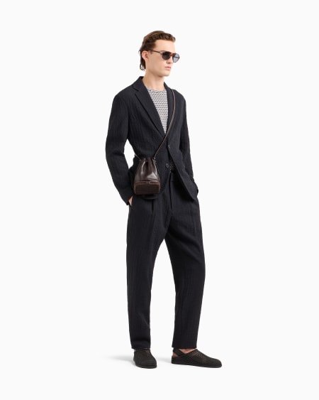 A|x Armani Exchange Stretch Virgin Wool Single-breasted Jacket