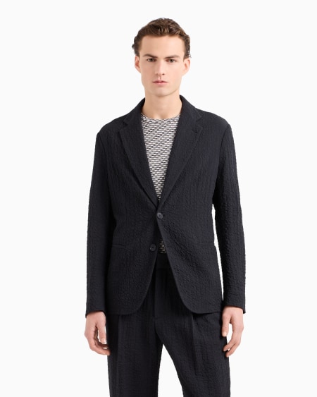 A|x Armani Exchange Stretch Virgin Wool Single-breasted Jacket