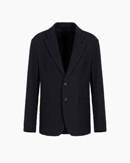 a|x armani exchange Stretch virgin wool single-breasted jacket