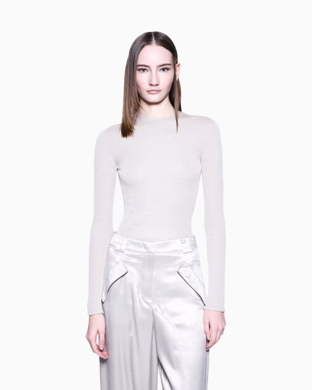 A|x Armani Exchange Stretch Viscose Blend Crew-neck Jumper